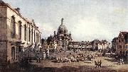 BELLOTTO, Bernardo New Market Square in Dresden from the Jdenhof Norge oil painting reproduction